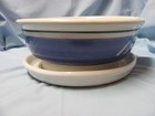 Lee’s Pottery Paramount CA Blue & White Planter with Attached Saucer 8 1/2”  — photo 3