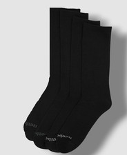 Reebok Men's Black 4-Pair Pack Classic Crew Cut Cushion Socks Shoe 6-12