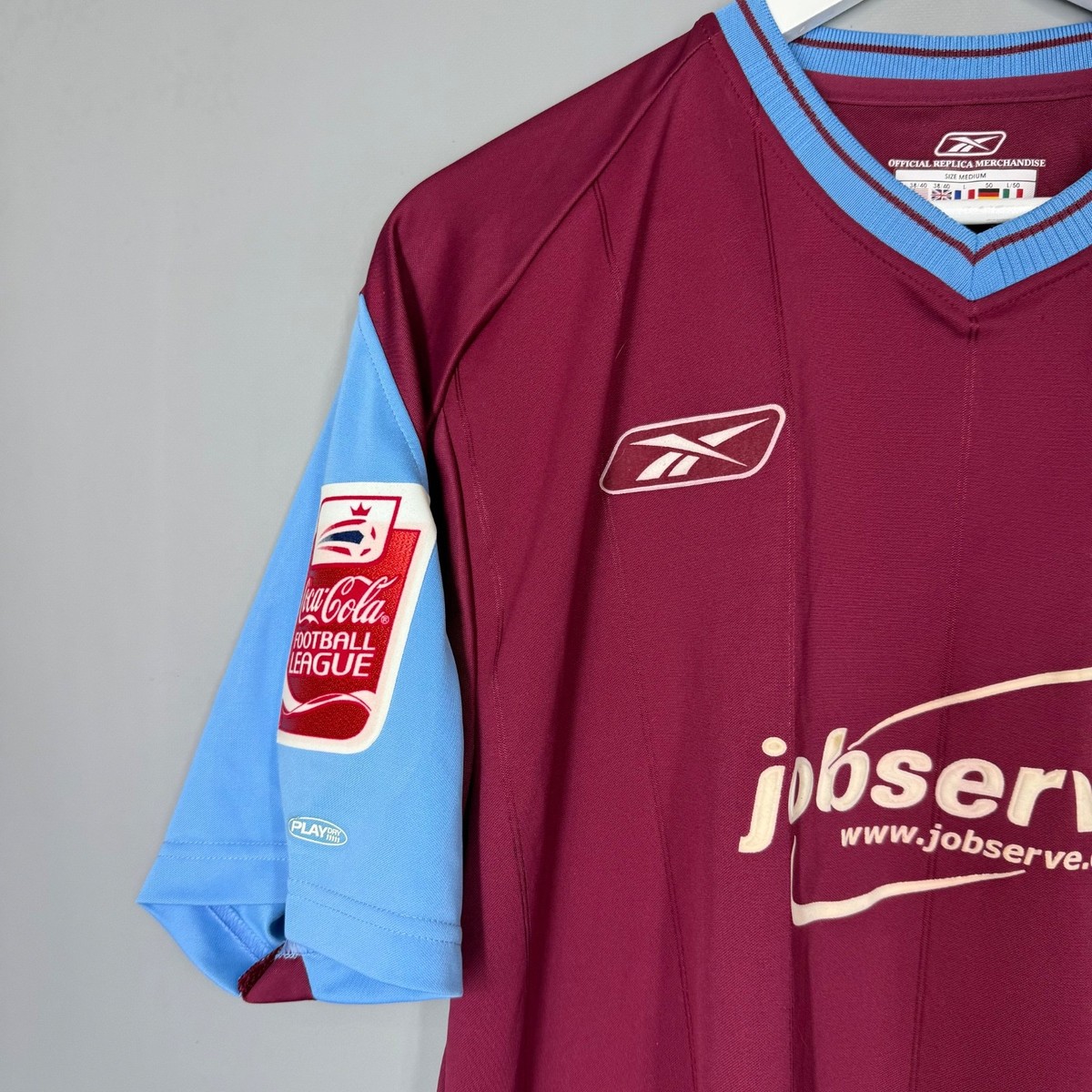 【最終価格】Reebok WestHam Uniform authentic 2003/04 WEST HAM UNITED Vintage Reebok Away Football Shirt (XL