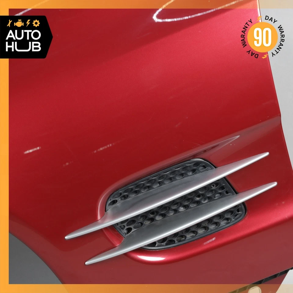 03-08 Guardabarros delantero izquierdo lado del conductor rojo Mercedes R230 SL500 SL55 AMG SL550 Foto 3 de 4