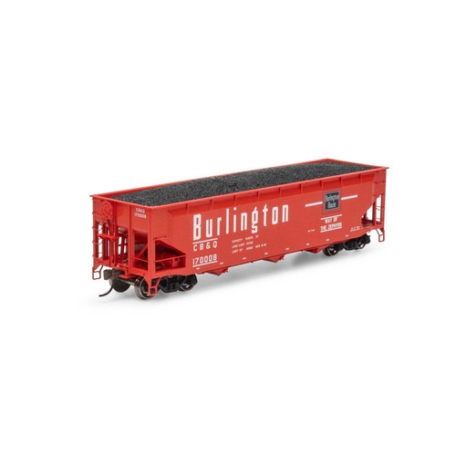 Tolva de carbón desplazada Athearn 33080 HO CB&Q 40' con carga #170008 | Condition: New