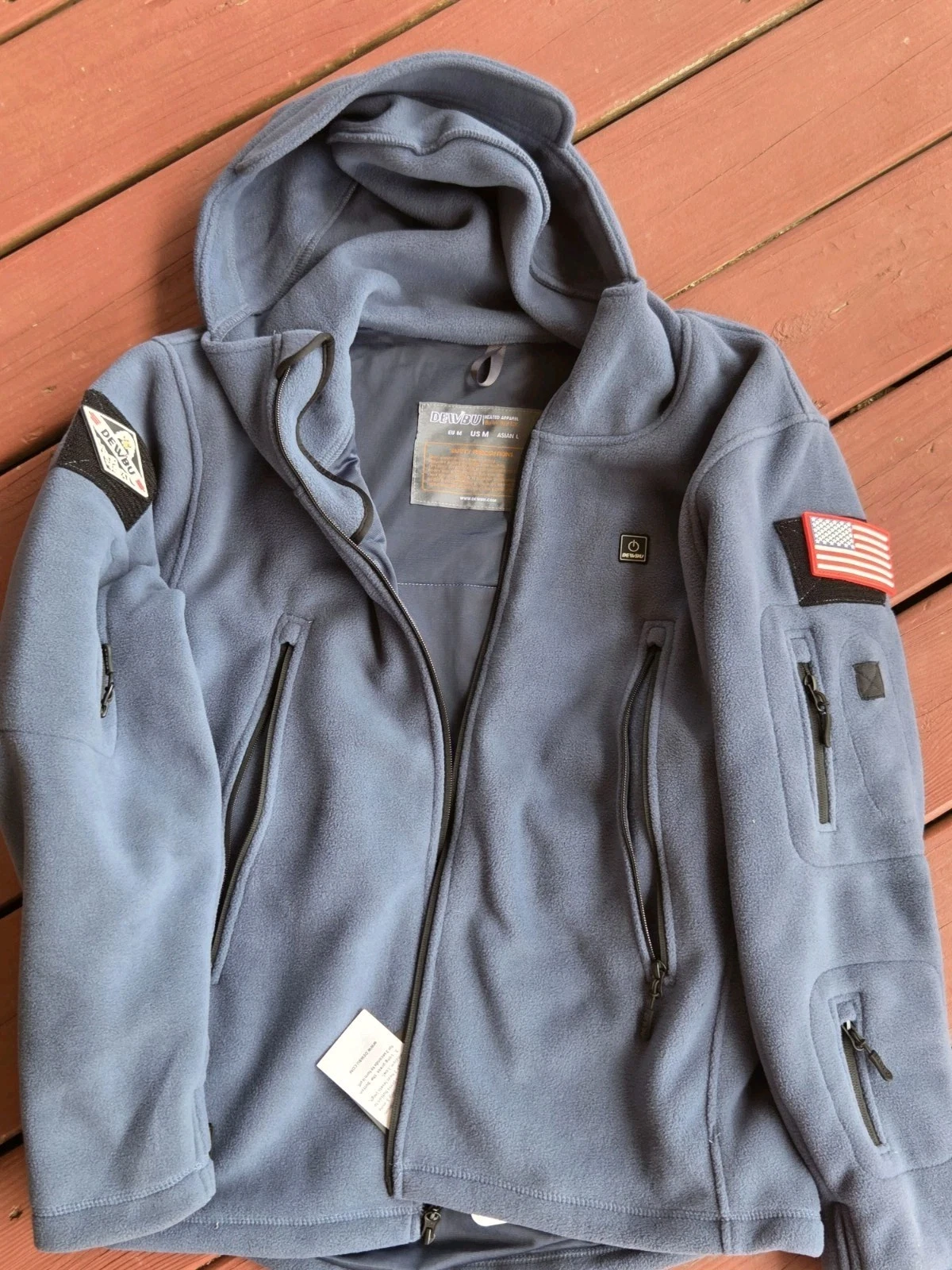 Medium Blue Dewbu Heated Jacket Without Battery