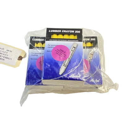MARKAL 080351 Lumber Crayon Yellow 1/2'' Size (LOT OF 5)