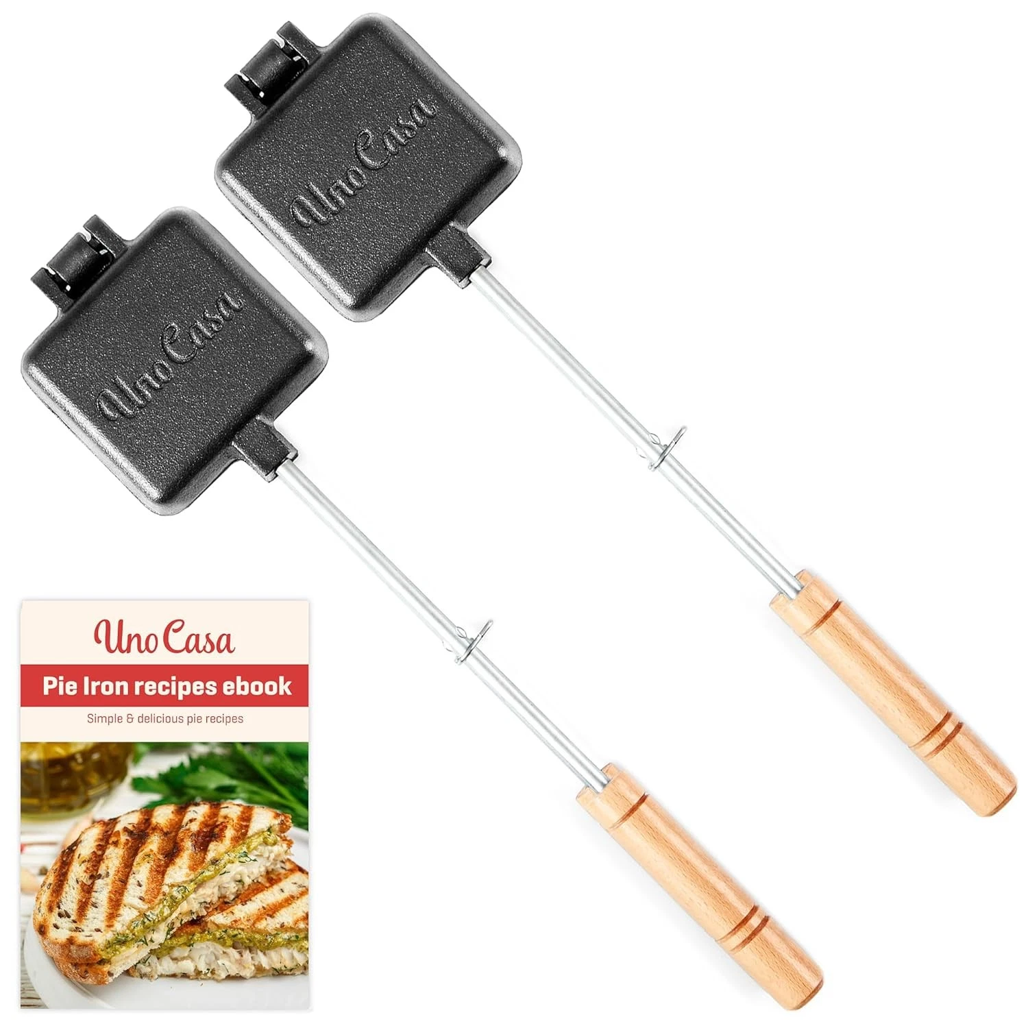 Two Piece Japanese Mini Sandwich Maker Pie Iron Panini Grill Press Waffle