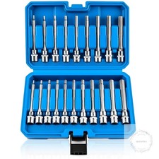 20pcs Extra-long Allen Hex Bit Socket Set 38 Inch Drive Allen Socket Set Sae
