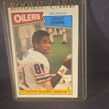 Topps 1987 Super Rookie Ernest Givins #310 Houston Oilers NFL Football Card. rookie card picture