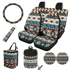 Finagallathe Aztec Tribal Car Seat Covers Full Brown And Green - Finagallathe Aztec Tribal Car Seat Covers Full Brown And Green -