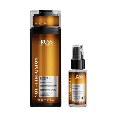 TRUSS Nutri Infusion Shampoo 300ml & Hair Oil 1oz Bundle   Hydration & Repair