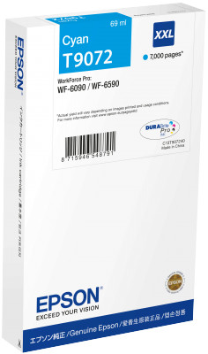 Epson cartouche encre T9072 cyan C13T907240 jet d'encre pour WorkForce Pro