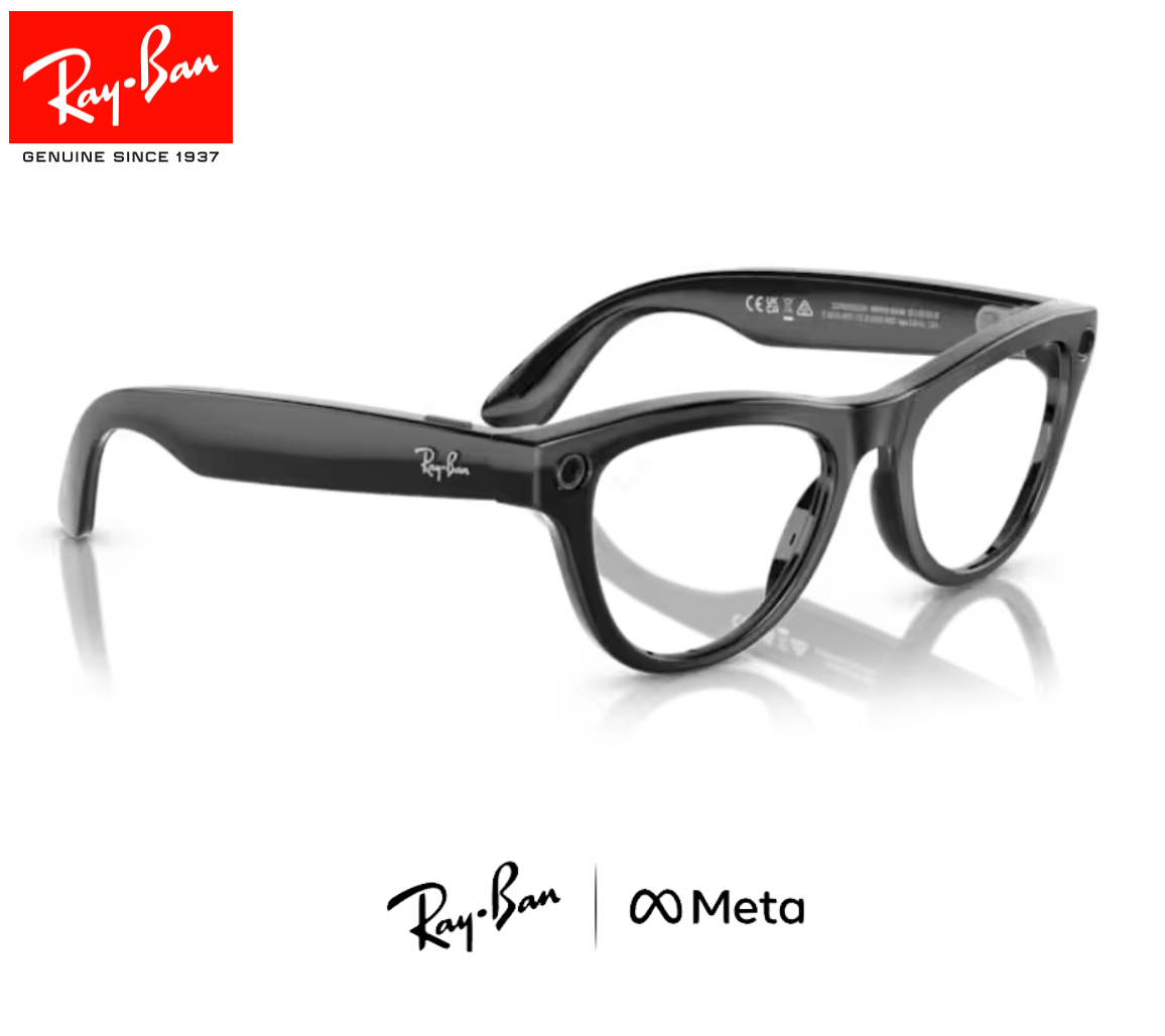 Ray-Ban | Meta AI Skyler RW4010 601/CH Shiny Black w/ Amethyst