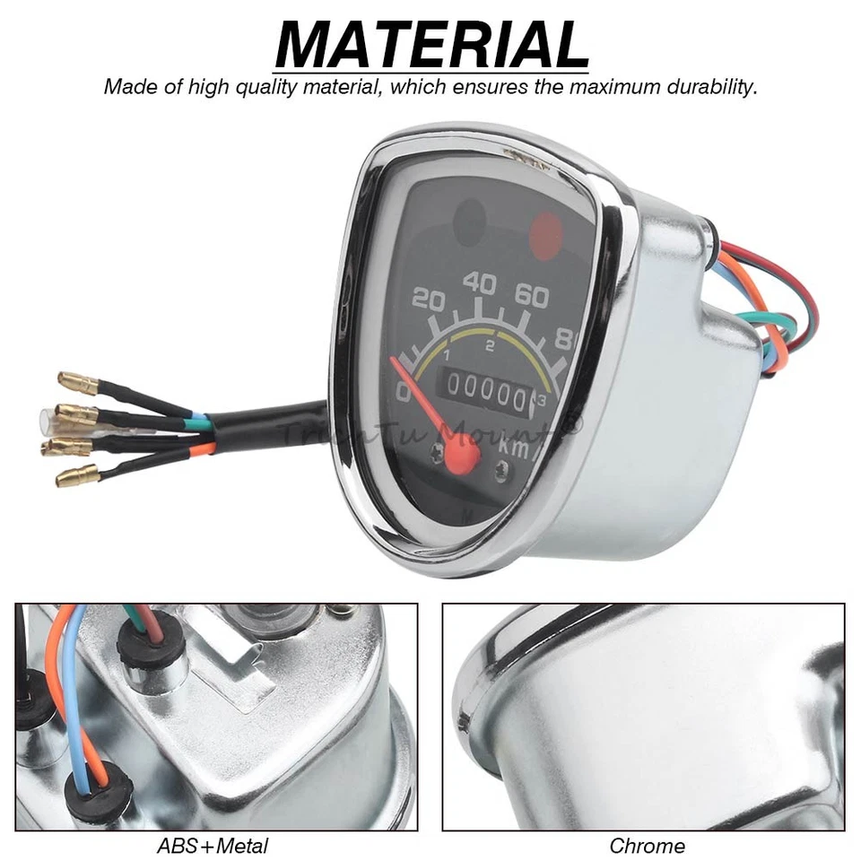 Velocímetro velocímetro medidor instrumento para scooters Honda Passport C50 C70 C90 Foto 2 de 4