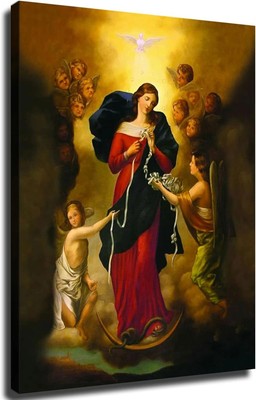 Our Lady Undoer Of Knots Poster Picture Print Canvas Wall Art Bedroom Office
