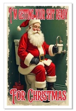 Christmas Card Xmas Card Funny Bathroom Humor GC25