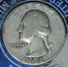 1936 S Washington Silver Quarter  Exact Coin Shown {{{B372