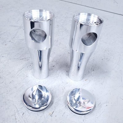 Hells Kitchen Choppers 4'' Risers Polished ''Spades'' Universal Harley 682154