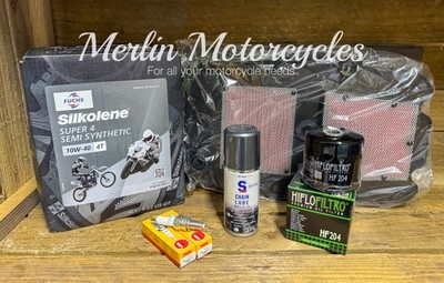 HONDA TRANSALP XL700 2008-2013 SILKOLENE SUPER 4 10W40 SERVICE KIT inc SUMP WASH