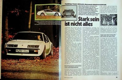 Sport Auto 02/1979 Renault Alpine A 310 V6 von Münch mit 170PS im TEST auf 3 Sei