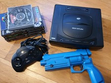 Sega Saturn Games Console With 5 Games And Gun Bundle Free Postage Rare