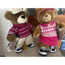 2 Build A Bears Man and Woman Golfers