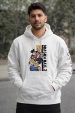 Dragon Ball Z Super Saiyan Character Cast Drawstring Hoodie M