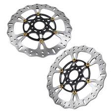 1 SET 14.0" Black Gold Big Floating Front Brake Rotor for Harley 2009-23 Touring