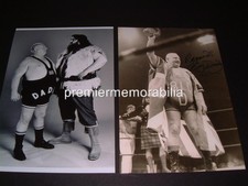 WRESTLING LEGEND BIG DADDY SIGNED PRE-PRINT + GIANT HAYSTACKS PHOTOGRAPHS