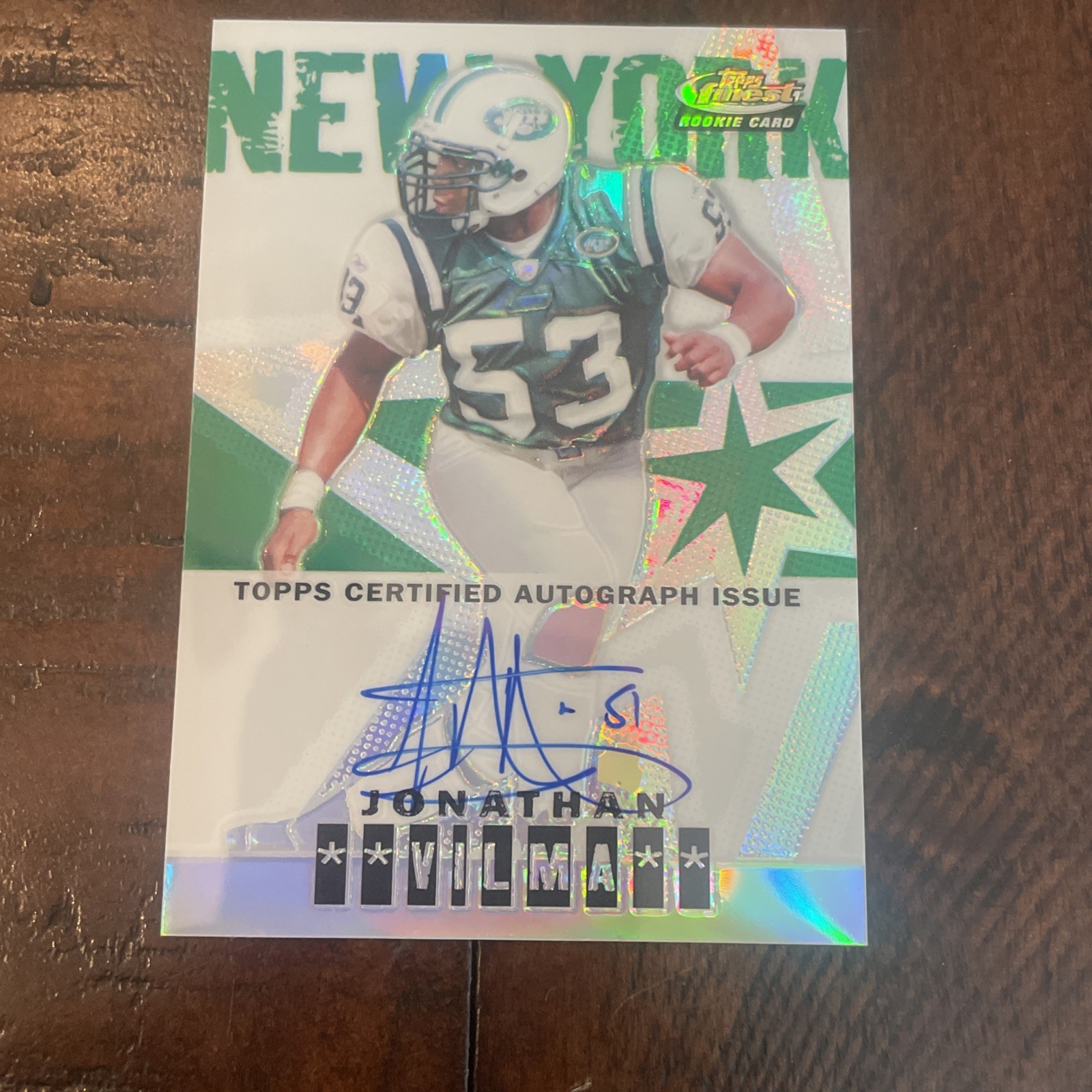 Jonathan Vilma Finest #116 Autograph-Refractor