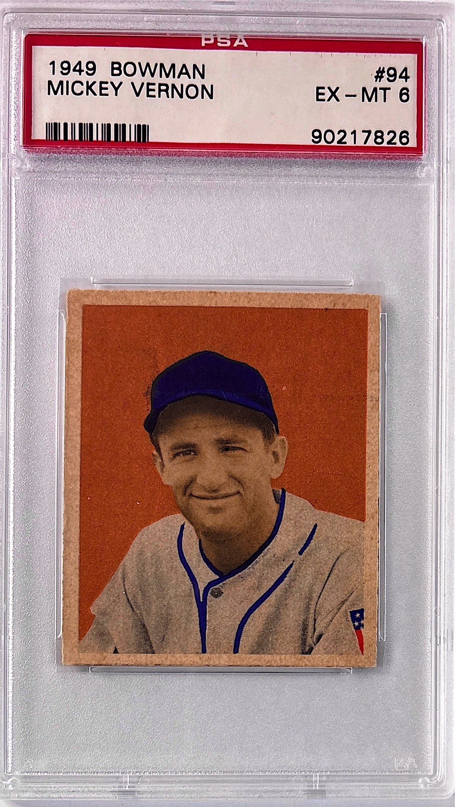 1949 Bowman #94 - Mickey Vernon PSA 6
