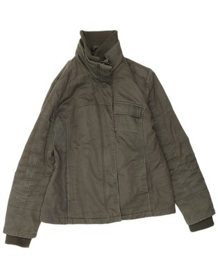 Fat Face Damen Bomberjacke UK 14 Large Khaki AA06