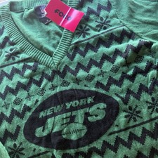 New York Jets Christmas NFL Brand XL Women’s Football Sports Team Fan NY Fan