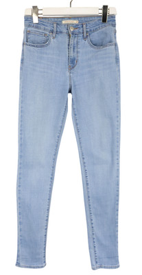 Levi's 721 High Rise Skinny Jeans Womens W27/L30 Faded Whiskers Stretch Blue