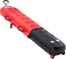 Hard Ski and Snowboard Travel Case with Portable Cart for Air Travel