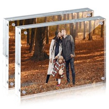 2 Pack 8 x 10 Acrylic Picture Frames, Double Sided Magnetic Photo Certificate...
