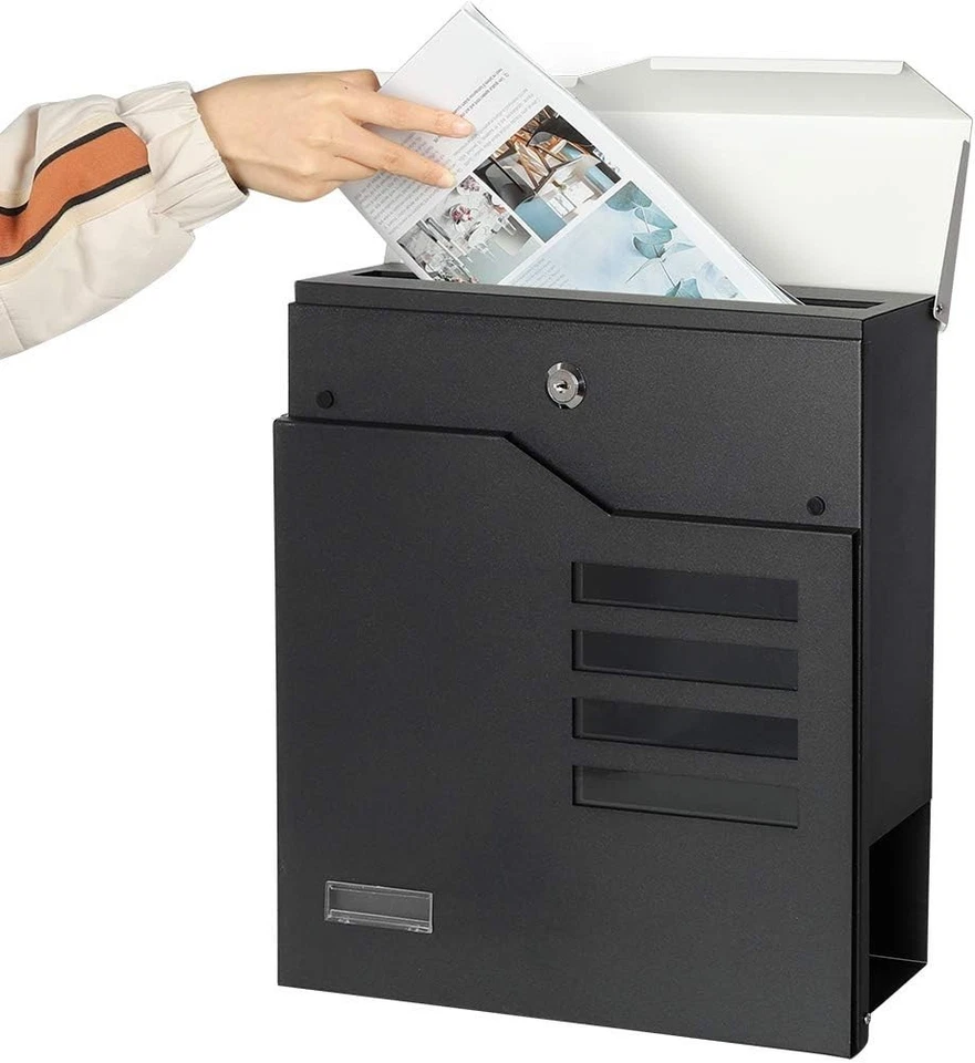 Wall Mount Locking Mailbox- Waterproof Key Lock Drop Box - Image 4 of 4