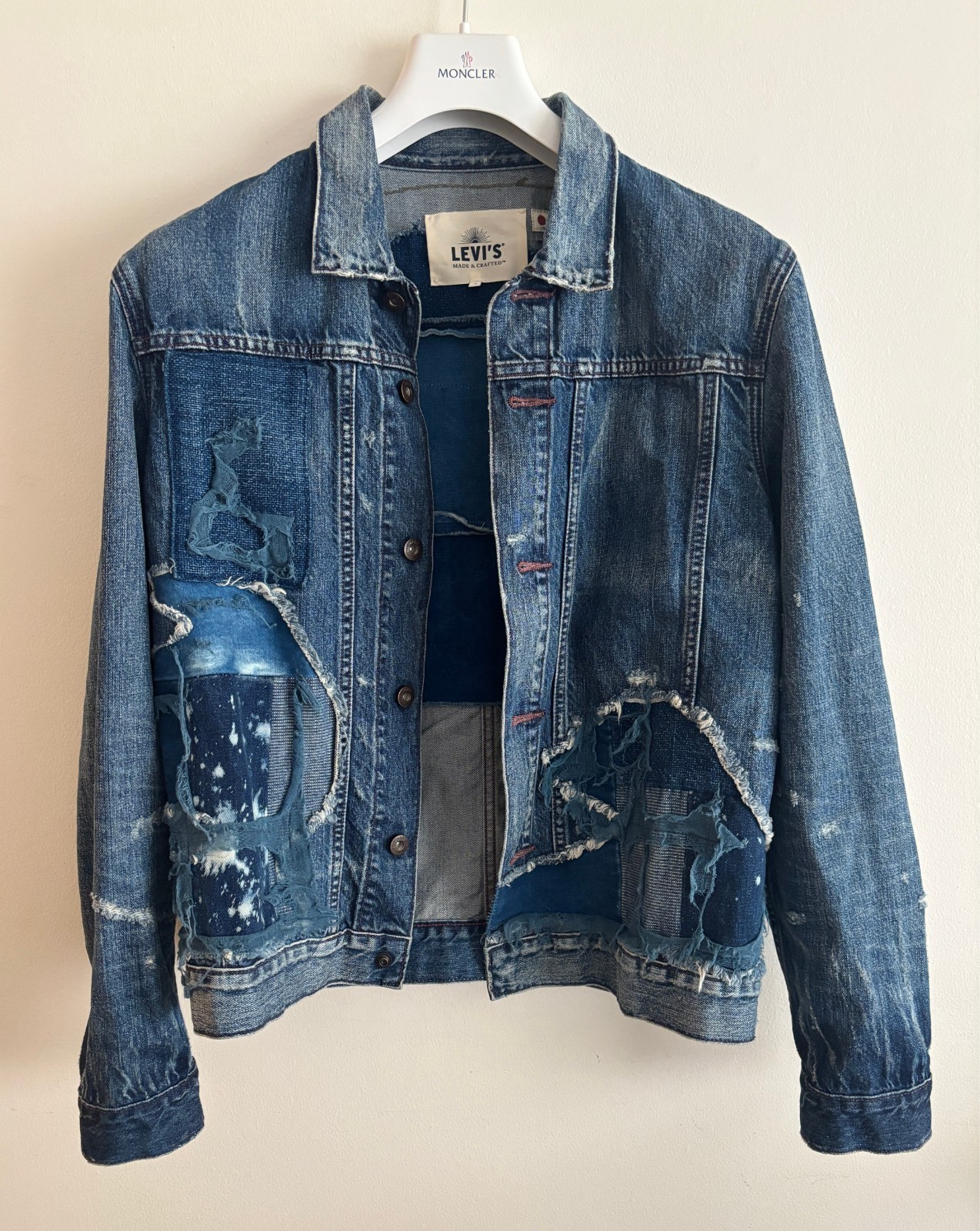 Levi's Made & Crafted Boro Patchwork Blue Denim T… - image 1