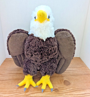 Wild Republic Bald Eagle Plush, 12'' Stuffed Animal Toy White Brown Cuddlekins