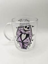 Jack Skellington Mug Glass Disney Double Sided Nightmare Before Christmas