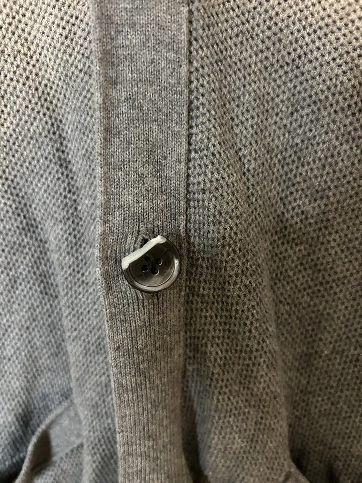 Ralph Lauren Rugby Hombres Cárdigan Ligero Cuello Suéter Algodón Pima Talla M Foto 2 de 4