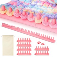 65" Chunky Blanket Loom, Blanket Loom for Chunky Yarn, Detachable Portable De...