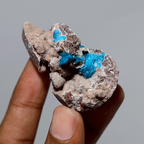 Cavansite Crystal Specimen on Sparkling Matrix • Electric Blue Cavansite Cluster - Afbeelding 7 van 13