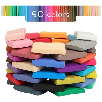 50-Color Polymer Clay Starter Kits for Kids and Artists