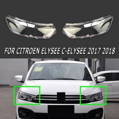 Fit For Citroen Elysee C-Elysee 2017 2018 Headlight Lens Cover Shell Transparent