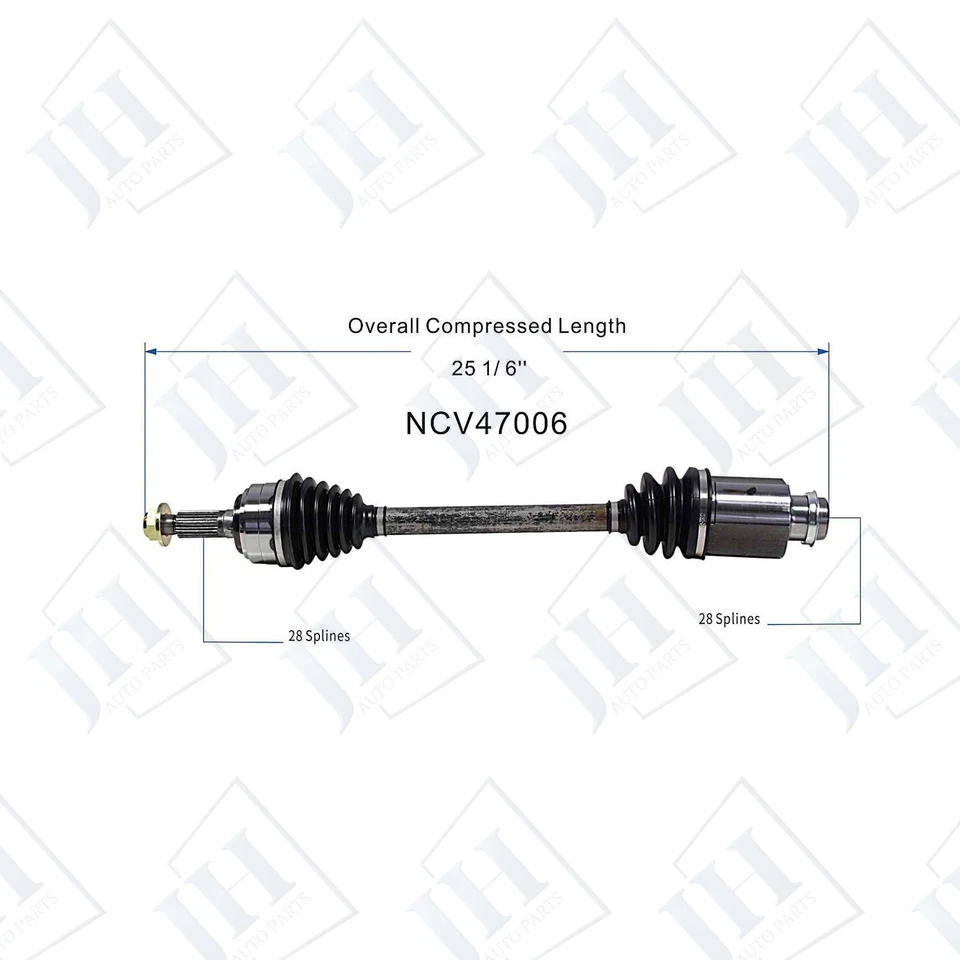 Eixo dianteiro direito OE passageiro CV eixo para 2009-2013 Mazda 6 GS i L4-2.5L FWD - Imagem 2 de 4