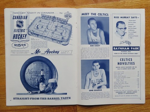 BOSTON CELTICS DEZ. 1962 - JAN 1963 Programm BILL RUSSELL BOB COUSY JOHN HAVLICEK - Bild 4 von 7
