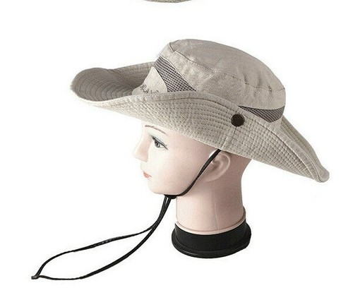 Sun Bucket Hat Fisherman's Safari Summer hat Outdoor UV Protection Cap Unisex - Picture 5 of 13
