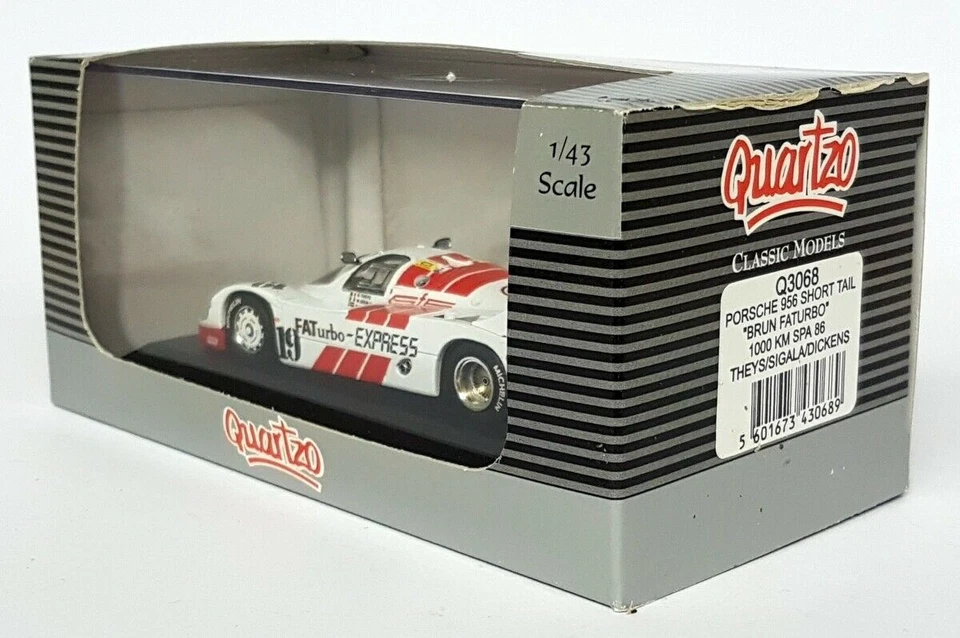 Quartzo 1/43 Q3068 Porsche 956 cola corta Brun Faturbo 1000KM SPA 86 Race Foto 2 de 4