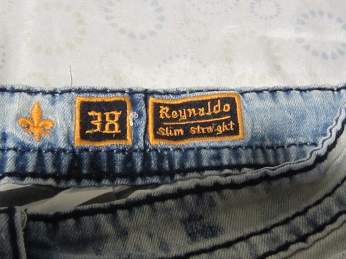 38 x 32 Rock Revival Reynaldo Slim Straight Jeans - Picture 16 of 17
