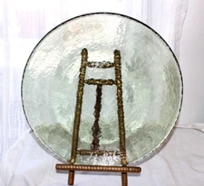 Fire And Light Recycled Glass 11" Dinner plate olive green