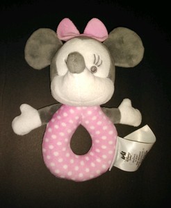 minnie mouse plush rattle