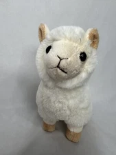 The Bearington Collection Cream White Fuzzy Llama 7 Inch Plush Stuffed Animal